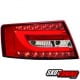 LAMPY TYLNE LED AUDI A6 4F SEDAN 04-08 CZERWONE / PRZEŹROCZYSTE LIGHTBAR