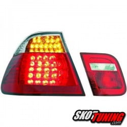 LAMPY TYLNE LED BMW E46 SEDAN 01-05 CZERWONE / PRZEŹROCZYSTE