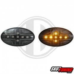 KIERUNKOWSKAZY BOCZNE LED MINI COOPER / S / JCW / R50 / R53 01-06 CZARNE