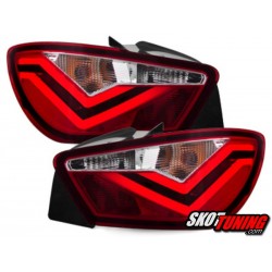 LAMPY TYLNE LED SEAT IBIZA 6J 04.08+ FR-Design CZERWONE / PRZEŹROCZYSTE