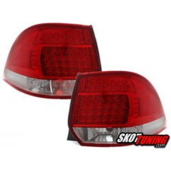 LAMPY TYLNE LED VW GOLF V/VI VARIANT 03.07+ CZERWONE/PRZEŹROCZYSTE