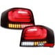 LAMPY TYLNE CARDNA LED AUDI A3 8P 03-09 CZARNE / CZERWONE / DYMIONE