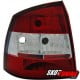 LAMPY TYLNE OPEL ASTRA G 3/5 DRZWIOWE 98-04 CZERWONE / PRZEŹROCZYSTE