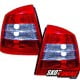 LAMPY TYLNE OPEL ASTRA G 3/5 DRZWIOWE 98-04 CZERWONE / PRZEŹROCZYSTE