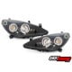REFLEKTORY PEUGEOT 307 01-04.05 RINGI CZARNE