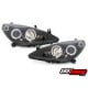 REFLEKTORY PEUGEOT 307 01-04.05 RINGI CZARNE