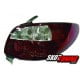 LAMPY TYLNE PEUGEOT 206 98-10 CZERWONE / PRZEŹROCZYSTE