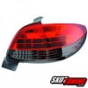 LAMPY TYLNE LED PEUGEOT 206 98-10 CZERWONE / DYMIONE