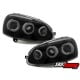 REFLEKTORY VW GOLF V 03-09 CZARNE Z RINGAMI