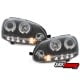 REFLEKTORY VW GOLF V 03-09 CZARNE Z RINGAMI