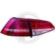 LAMPY TYLNE LED VW GOLF VII +1 CZERWONE / PRZEŹROCZYSTE