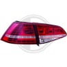 LAMPY TYLNE LED VW GOLF VII +1 CZERWONE / PRZEŹROCZYSTE