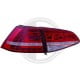 LAMPY TYLNE LED VW GOLF VII +12 CZERWONE / DYMIONE