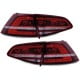LAMPY TYLNE LED VW GOLF VII +13 GTI LOOK CZERWONE / PRZEŹROCZYSTE