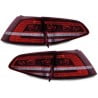 LAMPY TYLNE LED VW GOLF VII +13 GTI LOOK CZERWONE / PRZEŹROCZYSTE