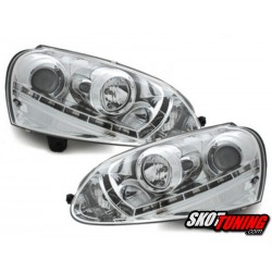 DRL REFLEKTORY VW GOLF V CHROM