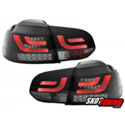 LAMPY TYLNE LED VW GOLF VI Z KIERUNKOWSKAZEM LED CZARNE / DYMIONE