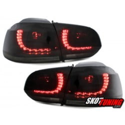 LAMPY TYLNE LED VW GOLF VI 08+ CZARNE / DYMIONE R-LOOK