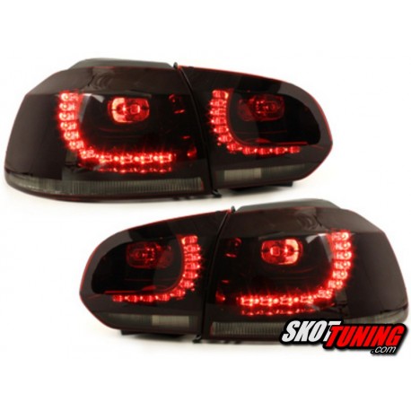 LAMPY TYLNE LED VW GOLF VI 08+ CZERWONE/DYMIONE R-LOOK