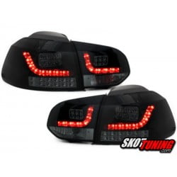 LAMPY TYLNE LED VW GOLF VI CZARNE/DYMIONE