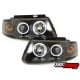 REFLEKTORY CCFL VW PASSAT 3B 96-00 CZARNE RINGI