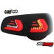 LAMPY TYLNE CARDNA LED VW PASSAT 3C VARIANT 05-10 LIGHTBAR CZARNE/DYMIONE