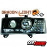 REFLEKTORY VW T4 90-03 CZARNE Z KIERUNKOWSKAZEM LED