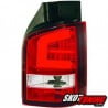 LAMPY TYLNE LED VW TRANSPORTER T5 03-09 CZERWONE / PRZEŹROCZYSTE Z KIERUNKOWSKAZEM LED