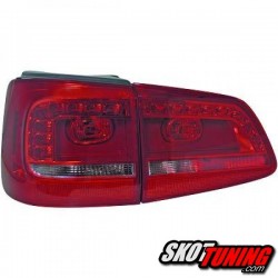 LAMPY TYLNE LED VW TOURAN 2010+ CZERWONE / DYMIONE