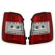 LAMPY TYLNE LED VW TOURAN 2003-2010 CZERWONE / PRZEŹROCZYSTE