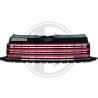 ATRAPA PRZEDNIA GRILL VW TRANSPORTER T6 15+ CZARNY / CZERWONY