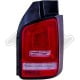 LAMPY TYLNE LED VW TRANSPORTER T6 2015+ CZERWONE / PRZEŹROCZYSTE Z KIERUNKOWSKAZEM LED