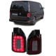 LAMPY TYLNE LED VW TRANSPORTER T6 2015+ CZERWONE / DYMIONE Z KIERUNKOWSKAZEM LED