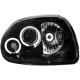 REFLEKTORY RENAULT CLIO II 98-01 CZARNE RINGI