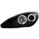 REFLEKTORY PEUGEOT 307 01-04.05 RINGI CZARNE